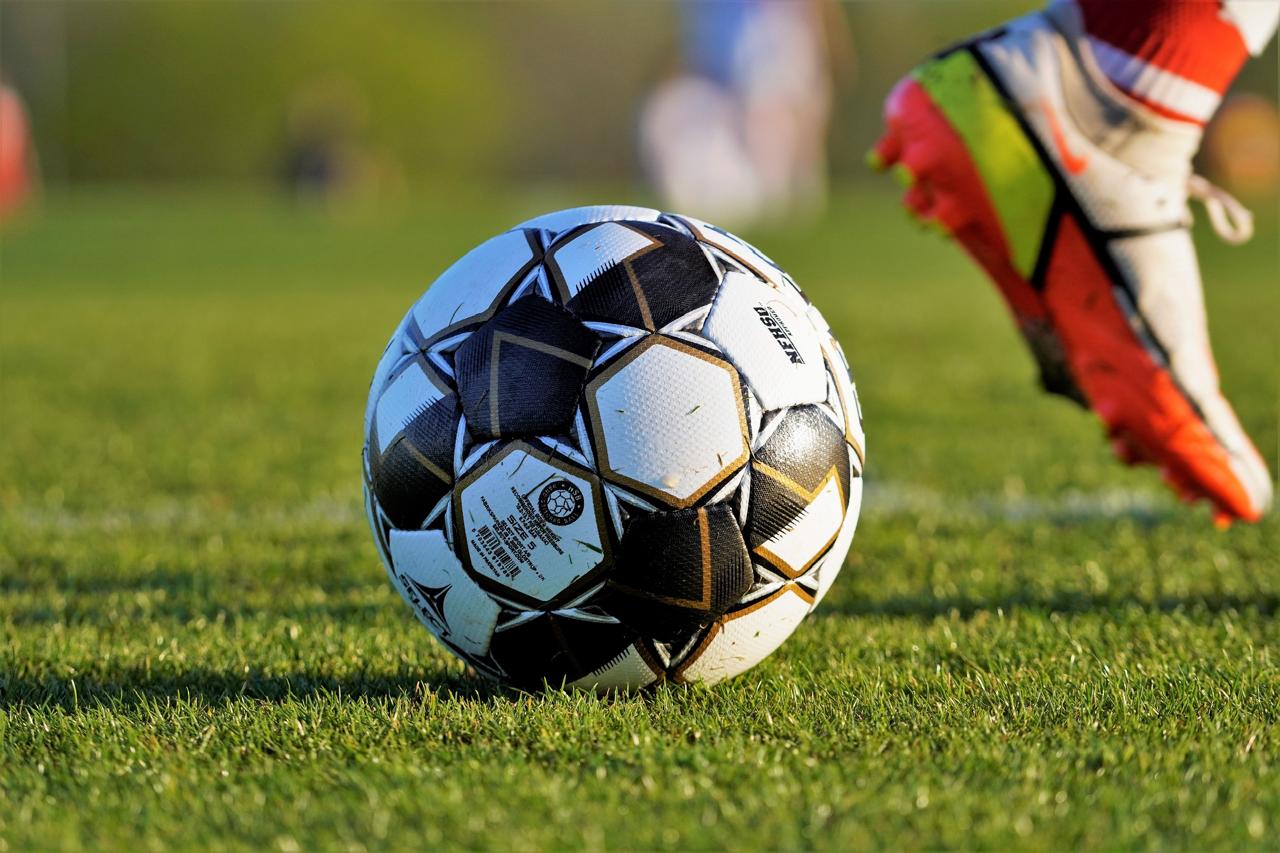 Football on a community sports field